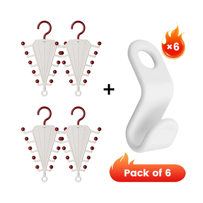 Multi-Functional V-Shaped Double Sided Hanger Storage Rack