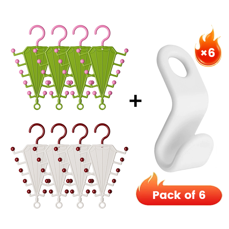 Multi-Functional V-Shaped Double Sided Hanger Storage Rack