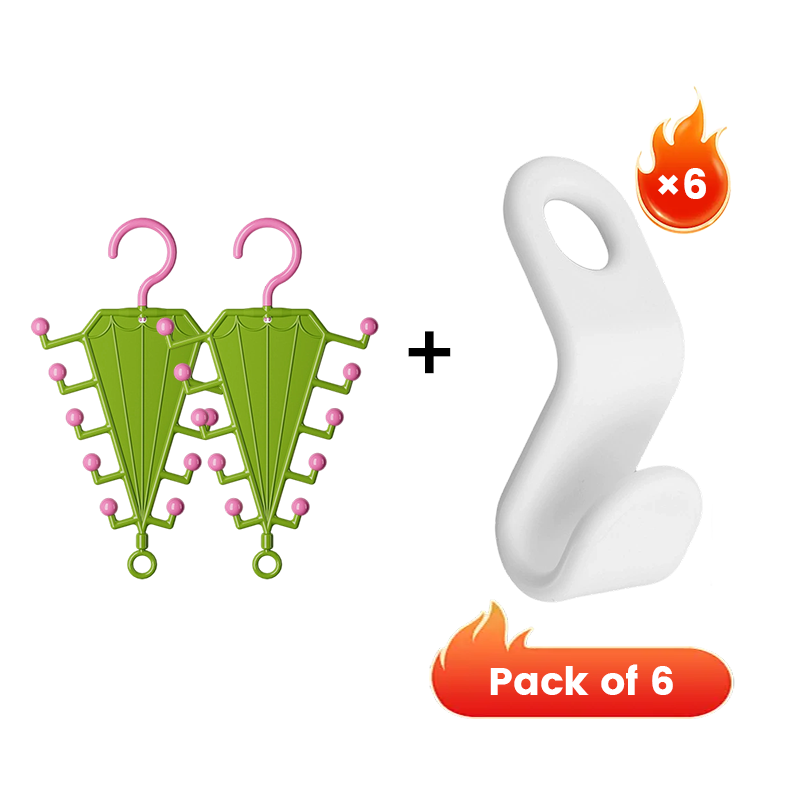 Multi-Functional V-Shaped Double Sided Hanger Storage Rack