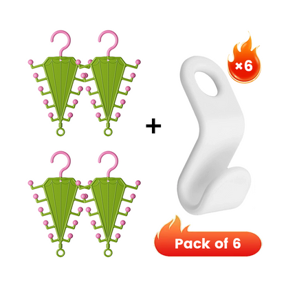 Multi-Functional V-Shaped Double Sided Hanger Storage Rack