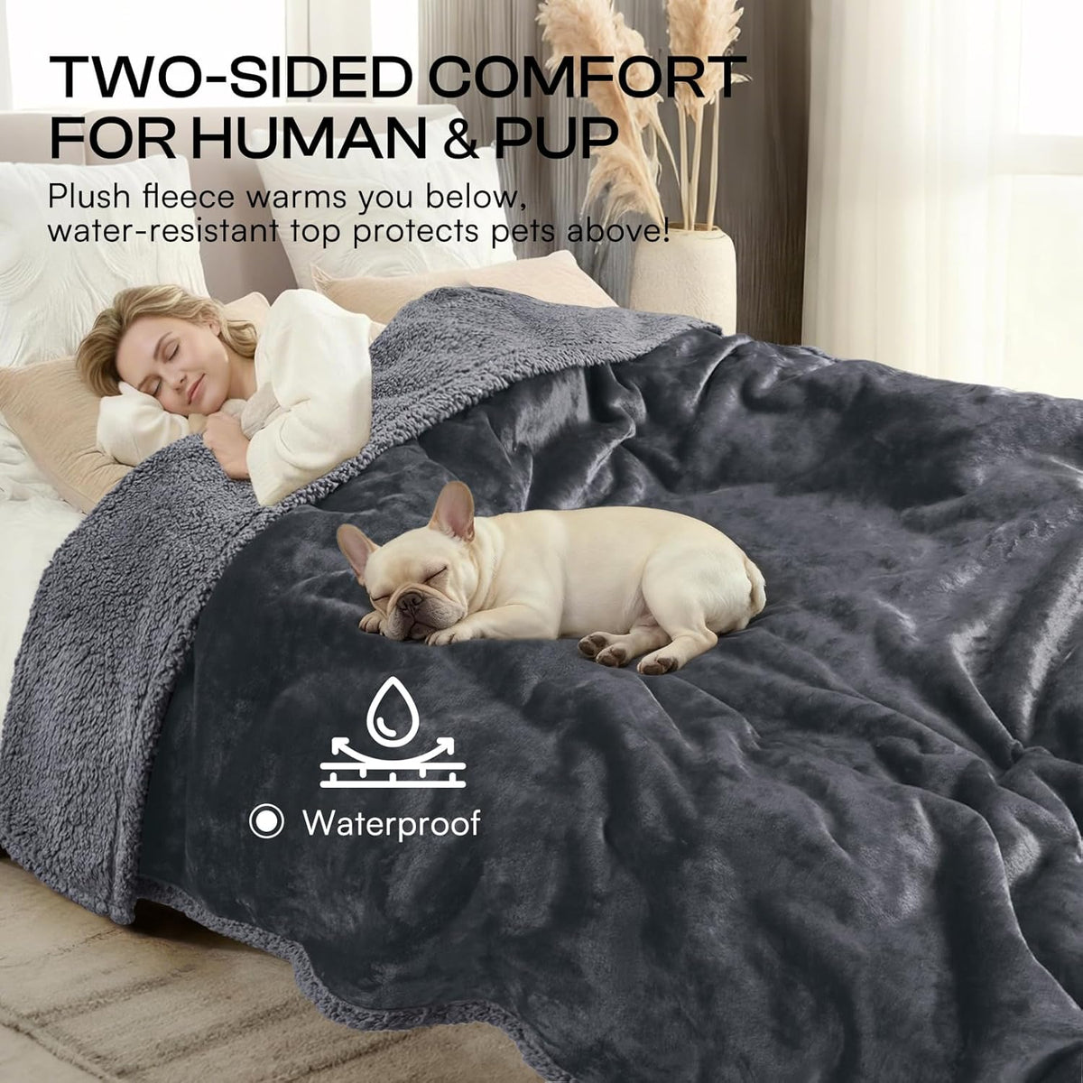 Water-Resistant Dog Throw Blanket