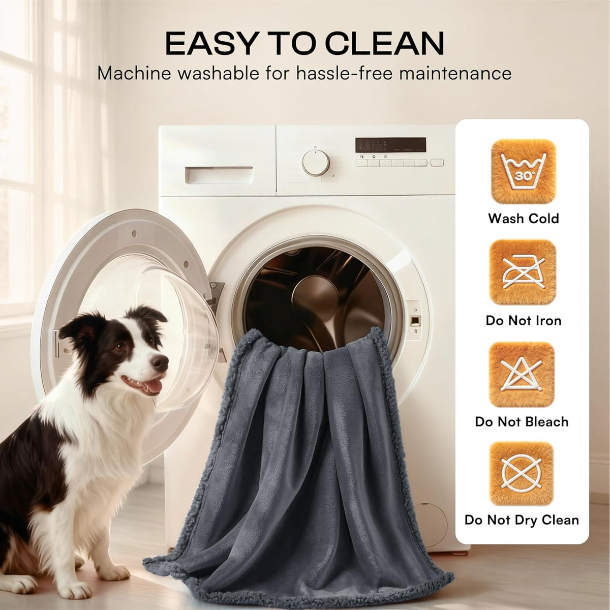 Water-Resistant Dog Throw Blanket